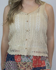 Carmela Crochet Knit Top