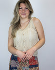 Carmela Crochet Knit Top