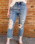Emma Distressed Mom Jeans