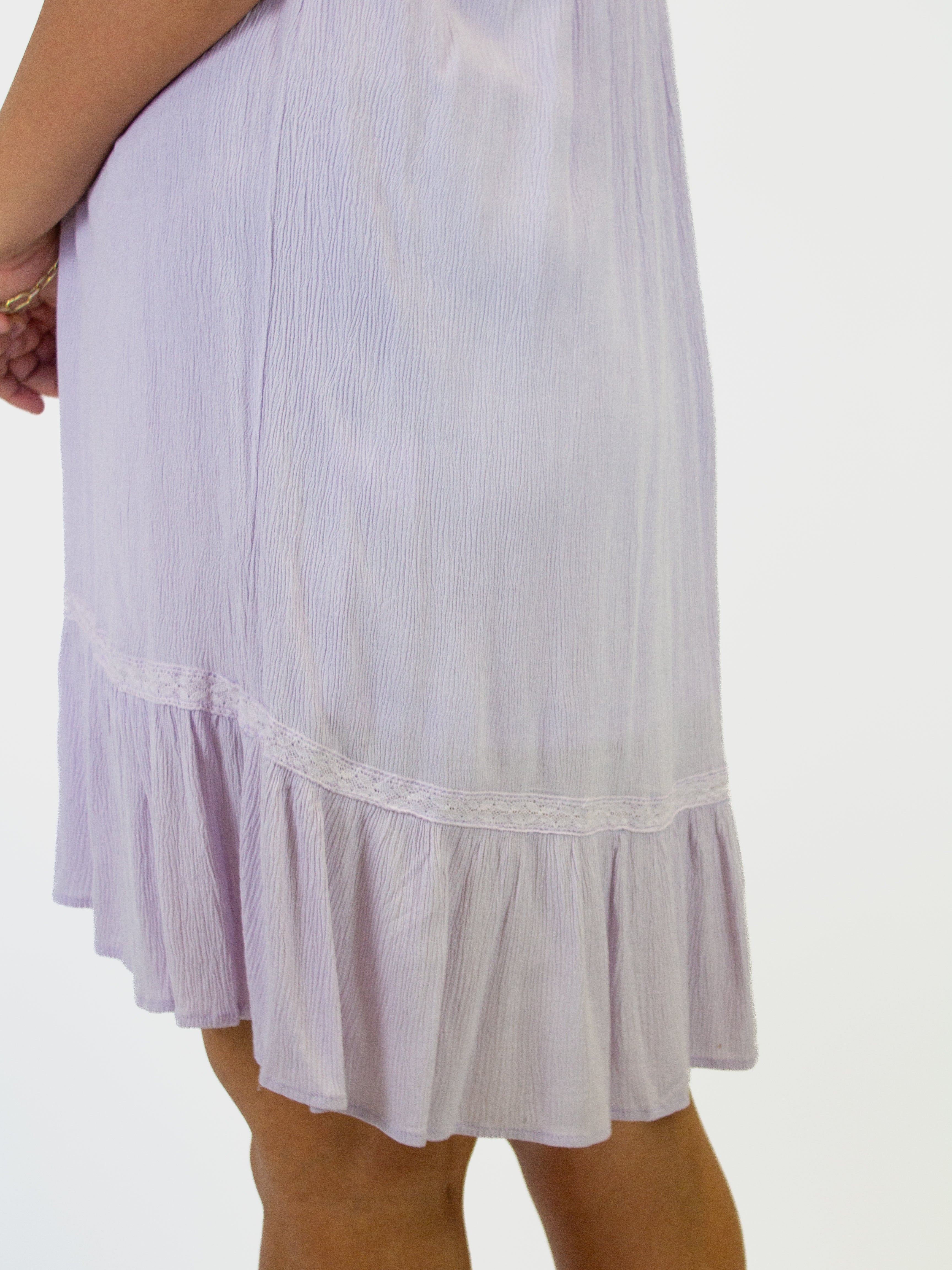 Lacey Tassel Tie Mini Dress