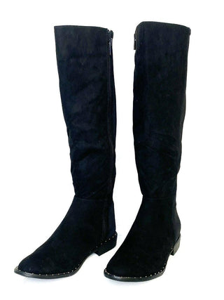 Preppy Black Suede Boot