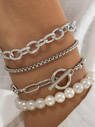 Purity Pearl and Chain Bracelet