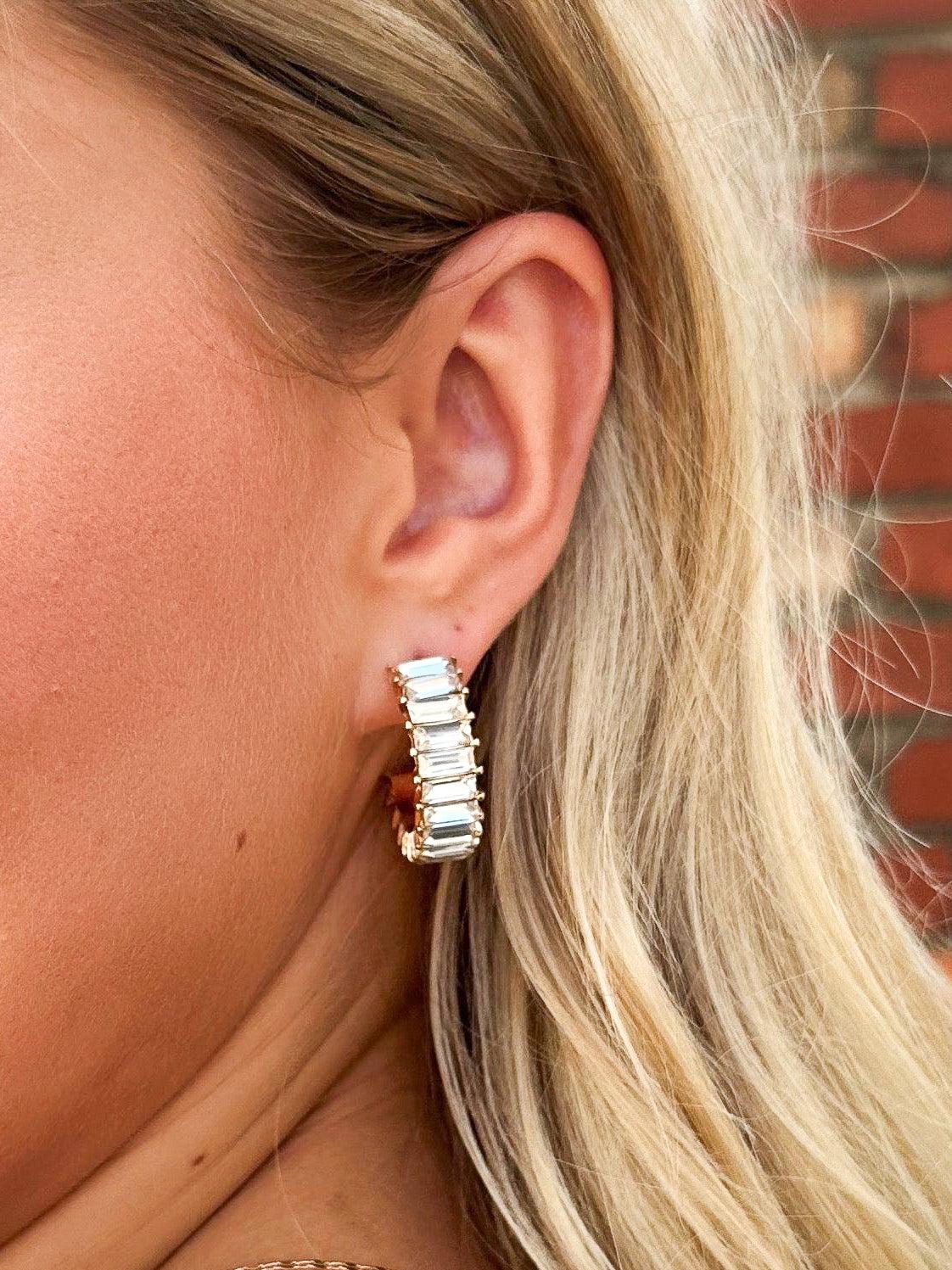 Slow Dancing Baguette Earrings