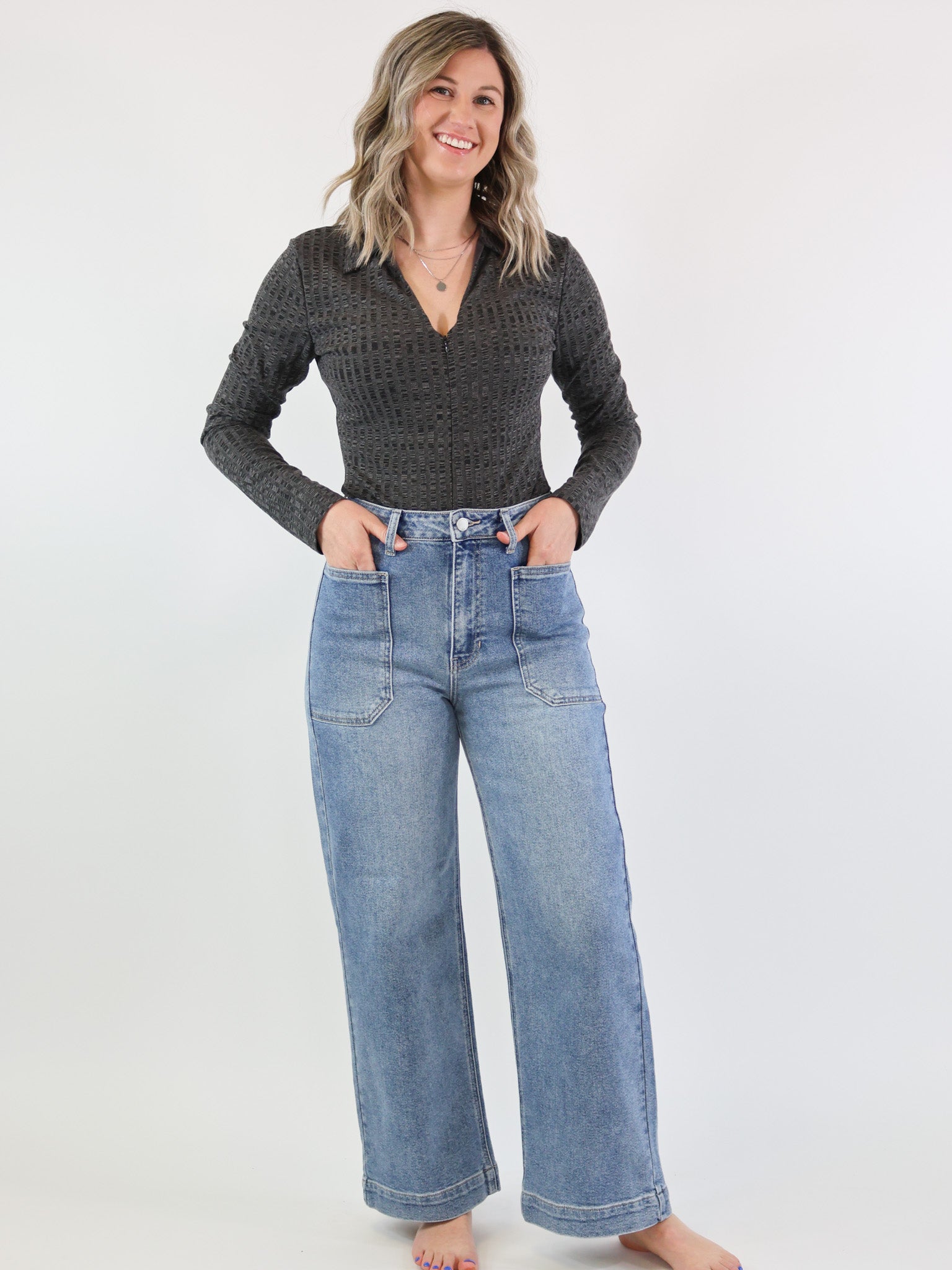 Zena Zippered Bodysuit
